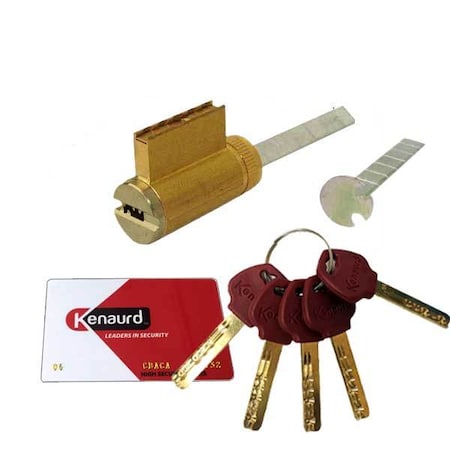 Kenaurd:**HIGH SECURITY** KIK Cylinder - US3 Polished Brass